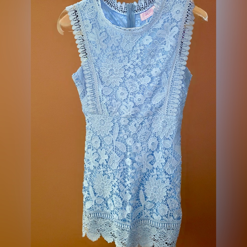 Pink Lily Light Blue Lace dress